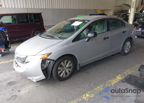 2012 Honda Civic Dx из США, поврежденный, VIN 19XFB2E25CE005510